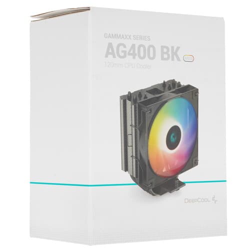 DEEPCOOL Кулер для процессора DEEPCOOL AG400 BK ARGB [R-AG400-BKANMC-G-2] черный, фото 12