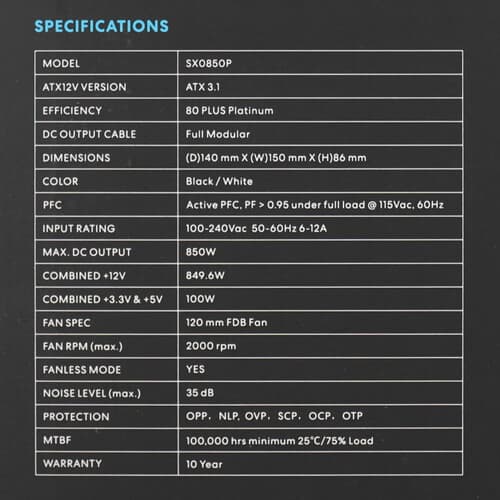Блок питания LIAN LI SX 850P [G9P.SX0850P.B000.RU] черный thumb 10