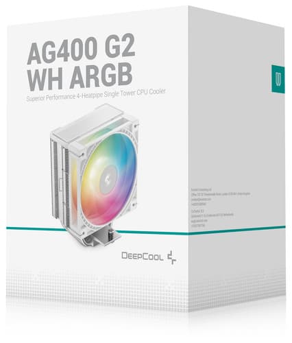 DEEPCOOL Кулер для процессора DEEPCOOL AG400 G2 WH ARGB [R-AG400-WHAMMG2-G] белый, фото 21