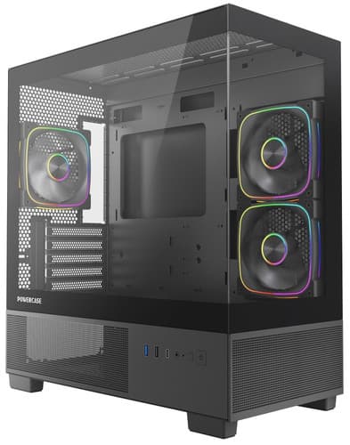 Корпус PowerCase Vision Micro S4B [CVMMSHB-A3] черный thumb 1