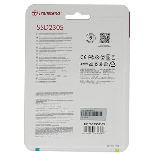 Transcend 128 ГБ 2.5" SATA накопитель Transcend 230S [TS128GSSD230S], фото 2