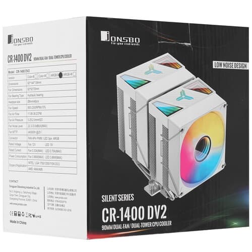 JONSBO Кулер для процессора JONSBO CR-1400 DV2 Black [CR-1400DV2Black] черный, фото 11