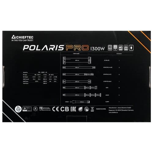 Блок питания Chieftec Polaris Pro 1300W [PPX-1300FC-A3] черный thumb 8