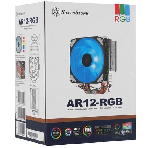 SilverStone Кулер для процессора SilverStone Argon AR12-RGB [G530AR12RGB0020] черный, фото 12