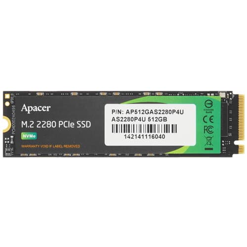 512 ГБ M.2 NVMe накопитель Apacer AS2280P4U [AP512GAS2280P4U-1] thumb 1
