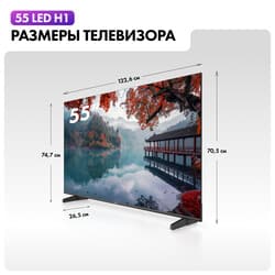 Haier 55" (140 см) Телевизор Haier 55 LED H1 черный, фото 15