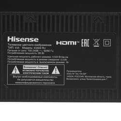 Hisense 43" (108 см) Телевизор Hisense 43A6S черный, фото 6