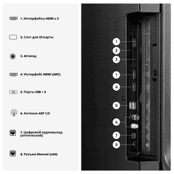 Hisense 43" (108 см) Телевизор Hisense 43A6S черный, фото 21
