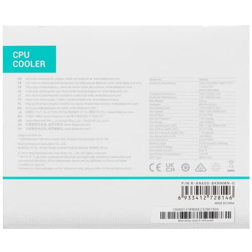 DEEPCOOL Кулер для процессора DEEPCOOL AN600 [R-AN600-BKNNMN-G] черный, фото 7