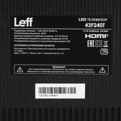 Leff 42.5" (108 см) Телевизор Leff 43F240T черный, фото 6