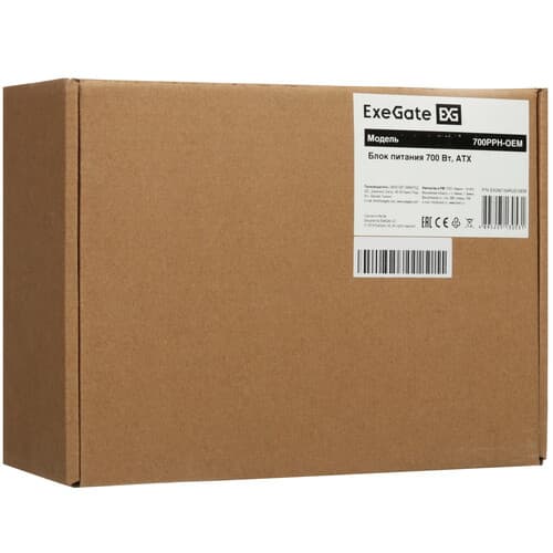 Блок питания ExeGate 80 PLUS Bronze 700PPH OEM [EX282154RUS-OEM] черный thumb 7