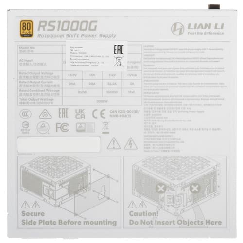 Блок питания LIAN LI RS GOLD 1000 [G9P.RS1000G.WH00.RU] белый thumb 4
