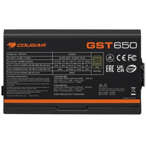 Блок питания Cougar GST 650W [GMS650] черный thumb 4