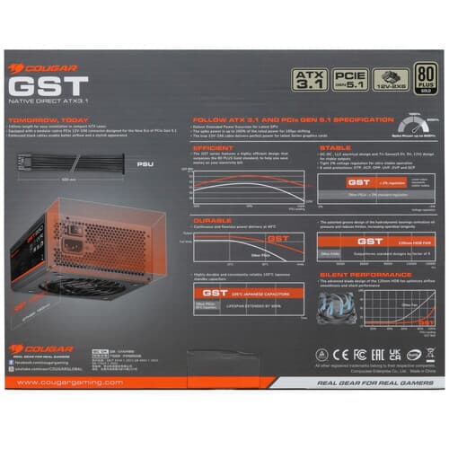 Блок питания Cougar GST 650W [GMS650] черный thumb 7