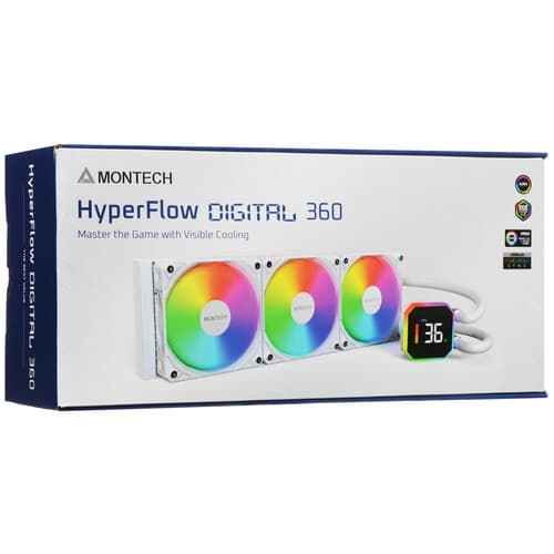 Система охлаждения Montech HyperFlow Digital 360  белая thumb 11
