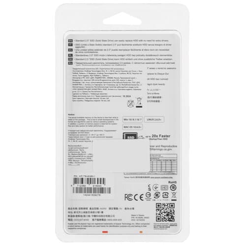 Apacer 1000 ГБ 2.5" SATA накопитель Apacer AS350 PANTHER [AP1TBAS350-1], фото 2