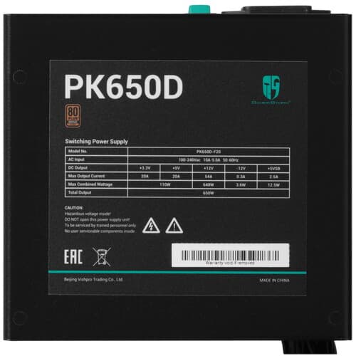 Блок питания DEEPCOOL GamerStorm PK650D [R-PK650D-FA0B-WGEU] черный thumb 4