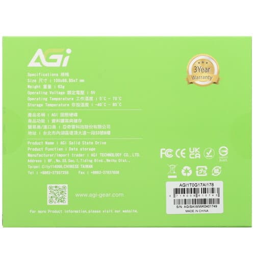 AGI 1000 ГБ 2.5" SATA накопитель AGI AI178 [AGI1T0G17AI178], фото 4