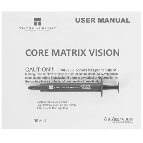 Система охлаждения Thermalright Core Matrix 240 Vision Argb  белая thumb 10