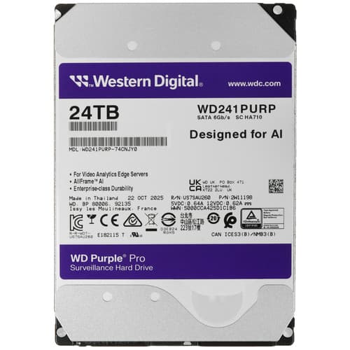 Western Digital 24 ТБ Жесткий диск WD Purple Pro [WD241PURP]