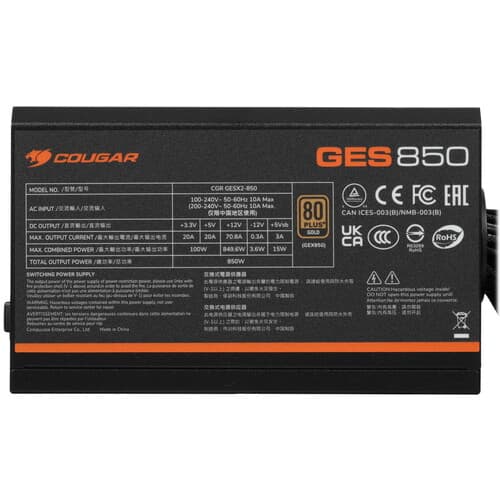 Блок питания Cougar GES 850 [31GK085.6433P] черный thumb 4