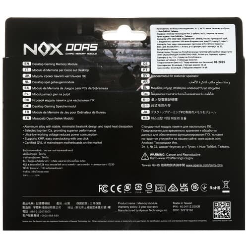Apacer Оперативная память Apacer NOX [AH5U16G60C622MBAA-1] 16 ГБ, фото 3