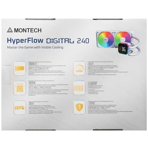 Система охлаждения Montech HyperFlow Digital 240  белая thumb 10