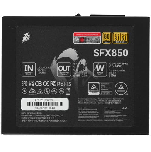Блок питания 1STPLAYER SFX 850W GOLD [PS-850SFX] черный thumb 4