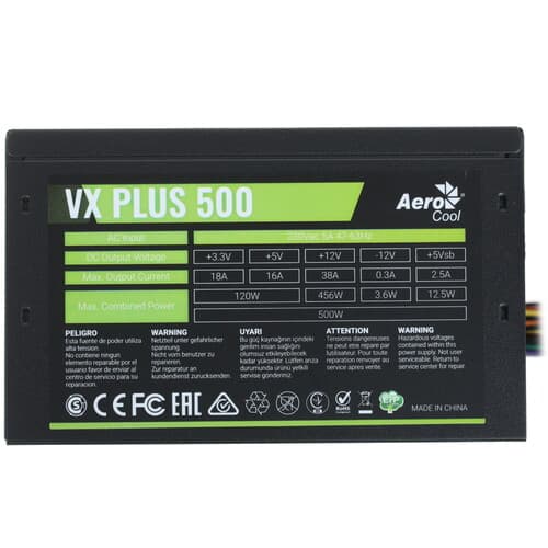 Блок питания AeroCool VX PLUS 500W [VX-500 PLUS] черный thumb 6