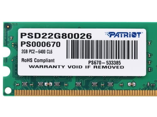 Patriot Memory Оперативная память Patriot Signature [PSD22G80026] 2 ГБ, фото 3