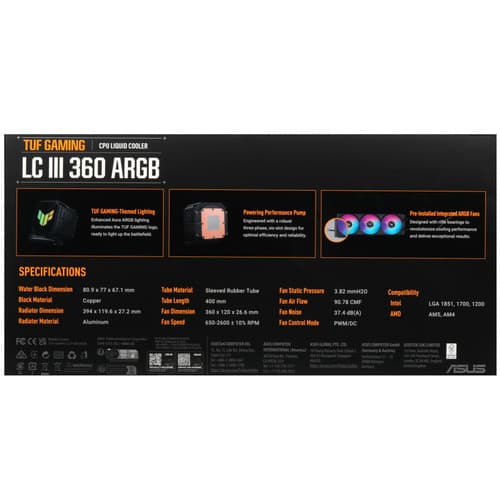 Система охлаждения ASUS TUF Gaming LC III 360 ARGB черная thumb 9