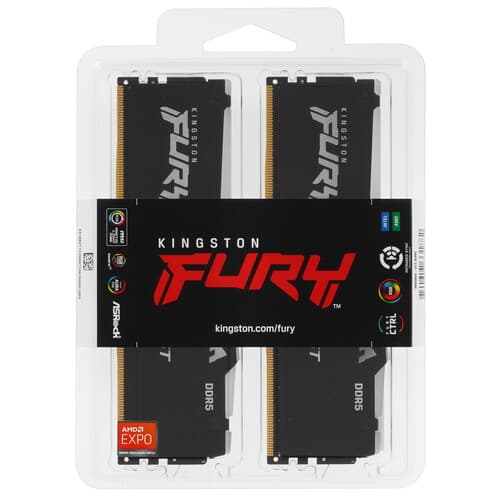 Kingston FURY Оперативная память Kingston FURY Beast Black AMD RGB [KF560C36BBEAK2-64] 64 ГБ, фото 5