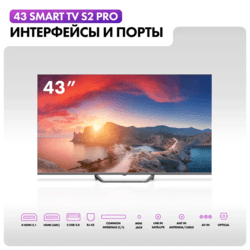 Haier 43" (109 см) Телевизор Haier 43 Smart TV S2 PRO черный, фото 15