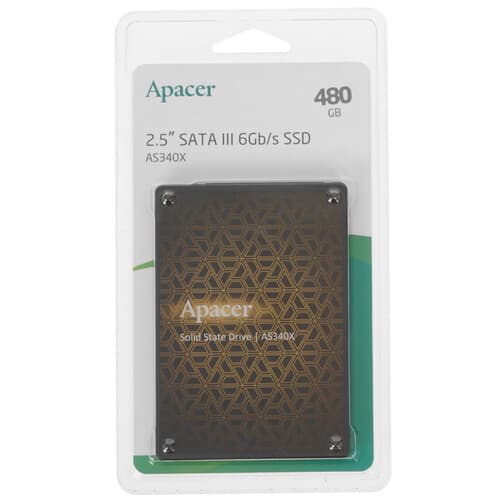 Apacer 480 ГБ 2.5" SATA накопитель Apacer AS340X [AP480GAS340XC-1]