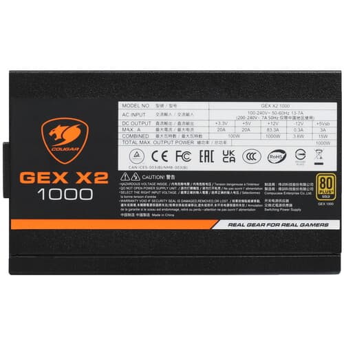 Блок питания Cougar GEX X2 1000 1000W [GEX X2 1000] черный thumb 4
