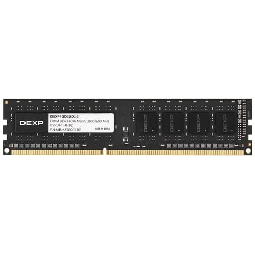 DEXP Оперативная память DEXP [DEXP4GD3UD16] 4 ГБ