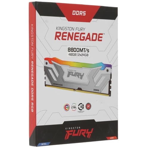 Kingston FURY Оперативная память Kingston Fury Renegade White RGB [KF588CU42RWAK2-48] 48 ГБ, фото 3