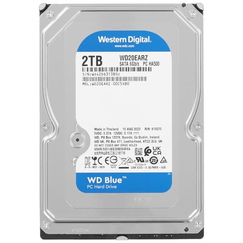 Western Digital 2 ТБ Жесткий диск WD Blue [WD20EARZ]