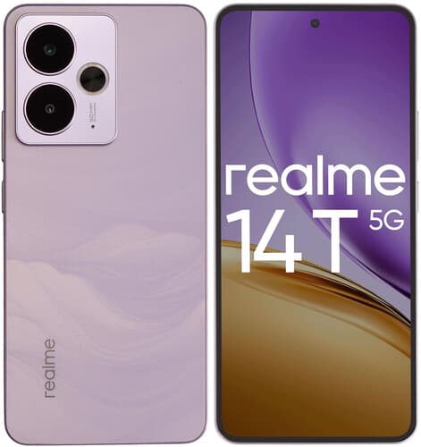 realme 6.67" Смартфон realme 14T 256 ГБ фиолетовый