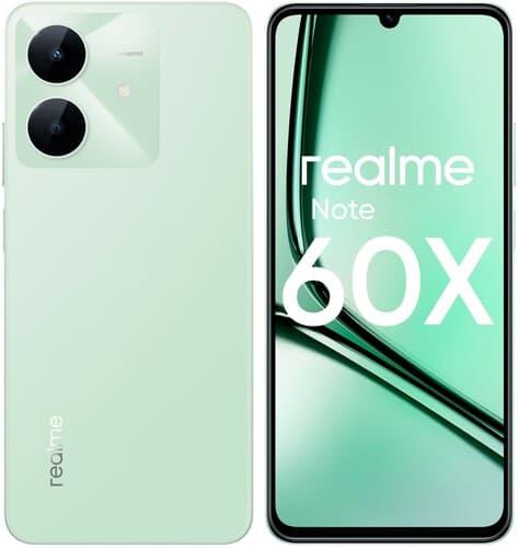 realme 6.74" Смартфон realme Note 60x 128 ГБ зеленый