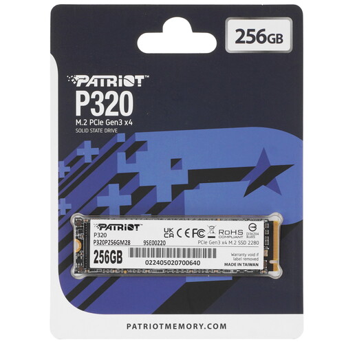 Patriot Memory 256 ГБ M.2 NVMe накопитель Patriot P320 [P320P256GM28]