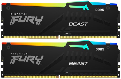 Kingston FURY Оперативная память Kingston FURY Beast Black RGB [KF552C40BBAK2-32] 32 ГБ