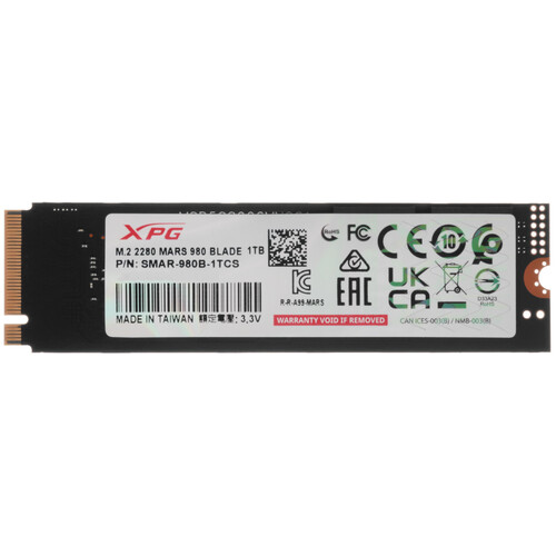 XPG (ADATA) 1000 ГБ M.2 NVMe накопитель ADATA XPG MARS 980 BLADE [SMAR-980B-1TCS]