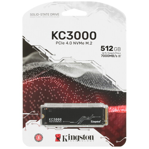 Kingston 512 ГБ M.2 NVMe накопитель Kingston KC3000 [SKC3000S/512G]