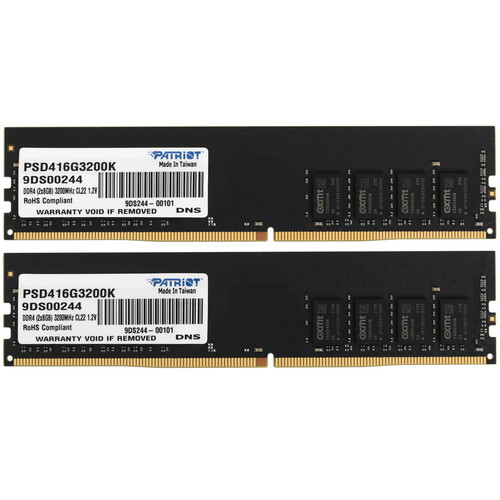 Patriot Memory Оперативная память Patriot Signature Line [PSD416G3200K] 16 ГБ