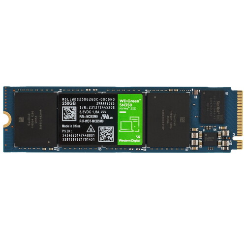 Western Digital 250 ГБ M.2 NVMe накопитель WD Green SN350 [WDS250G2G0C]