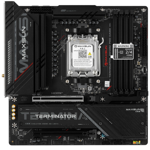MaxSun Материнская плата MAXSUN Terminator B850M PRO DARK WIFI