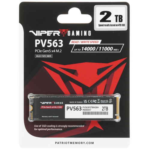 Patriot Memory 2000 ГБ M.2 NVMe накопитель Patriot Viper PV563 [PV563P2TBM28H]