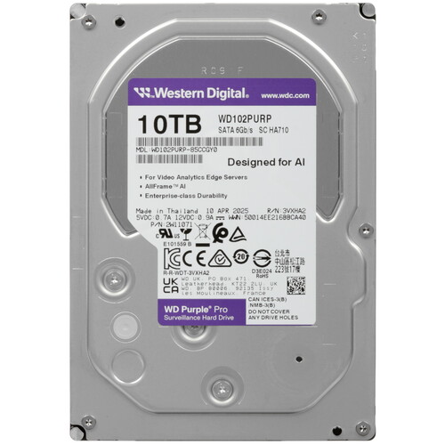 Western Digital 10 ТБ Жесткий диск WD Purple Pro [WD102PURP]