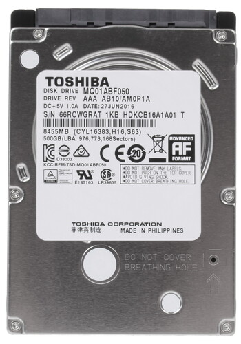 Toshiba 0.5 ТБ Жесткий диск Toshiba MQ01ABF Series [MQ01ABF050]